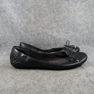 Kelly & Katie Shoes Womens 9 Ballet Flats Slip On Casual Round Toe Black Quilted